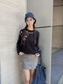 回力長(cháng)袖t恤女2026新款女裝秋季薄款純棉打底衫內搭可外穿舒適黑色t恤 曬單實(shí)拍圖
