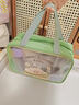 年多多卡通防水大容量防水便攜旅行化妝包雙層干濕分離收納洗漱包旅行包 清新綠-干濕分離雙層大號 曬單實(shí)拍圖