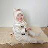 MKOK英國寶寶帽子秋冬季嬰兒可愛(ài)保暖護耳帽嬰幼兒萌毛線(xiàn)帽小月齡 米色(長(cháng)耳熊頭護耳帽)（A類(lèi)棉里） 帽圍40-46CM(建議1-15個(gè)月) 曬單實(shí)拍圖