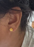 周六福5G工藝黃金耳釘女小金花生日禮物計價(jià)A0910860 一對 約1.27g  曬單實(shí)拍圖