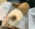 UGG【雙11搶先購】秋季新款女士厚底懶人毛毛鞋 1166733CHE|栗色36 曬單實(shí)拍圖