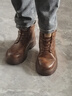 公牛世家【張若昀同款】馬丁靴男真皮2025秋冬新款高幫英倫風(fēng)工裝靴子男 曬單實(shí)拍圖