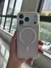 猩球衛士高級感防指紋適用Apple/蘋(píng)果iPhone17Pro磁吸瓦楞手機殼超薄行李箱條紋保護套磨砂外殼白黃 曬單實(shí)拍圖
