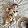 多嘻?？ǎ―UOXILUK）嬰兒連體衣春秋款新生兒衣服純棉睡衣秋季嬰幼男女幼寶寶初早秋裝 萌鱷小當家【橘】+大象派對 80cm 曬單實(shí)拍圖