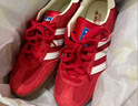 adidas「T頭鞋」VL COURT復古休閑板鞋德訓鞋男女阿迪達斯輕運動(dòng) 淺猩紅/暖香草色/黃色   38.5 曬單實(shí)拍圖