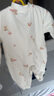 嬰兒夾棉連體衣春季男女寶寶哈衣爬服純棉服棉衣服秋冬裝加厚套裝 彩虹粉色 40克厚度 73cm 14-17斤 曬單實(shí)拍圖