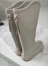 韓琳奴高筒雨鞋女款2025新款外穿長(cháng)筒雨靴保暖防滑防水鞋趕海勞保膠鞋套 【包邊款-簡(jiǎn)約百搭】灰白色 40 曬單實(shí)拍圖