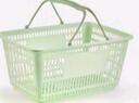 小幫手超市購物籃手提籃子家用加厚塑料蔬菜框便利店商場(chǎng)買(mǎi)菜籃子收納筐 抹茶綠大號 曬單實(shí)拍圖
