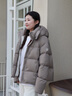 坦博爾【熱銷(xiāo)60萬(wàn)件】泡芙短款可脫卸帽羽絨服女冬季面包服保暖外套520D 抹茶摩卡 S (160) 曬單實(shí)拍圖