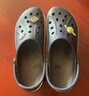 卡駱馳crocs洞洞鞋貝雅卡駱班輕便耐磨一腳蹬休閑鞋|205089 石板灰/青檸綠-0GX 45 (290mm) 曬單實(shí)拍圖