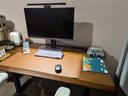 木藝生3cm高端實(shí)木電動(dòng)升降桌電腦桌臺式電競桌子辦公書(shū)桌可升降工作臺 隱藏插排-雙電機3節3cm胡桃色 140*70【免費送裝】 曬單實(shí)拍圖