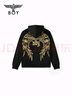 BOY LONDON【燦若繁星】秋情侶外套重工連帽開衫衛(wèi)衣N06904 黑色金色翅膀 XL 曬單實拍圖