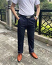 皮爾卡丹（pierre cardin）桑蠶絲休閑褲男士高端秋冬季中年抗皺免燙新款直筒寬松商務(wù)長(cháng)褲子 藏青色 【高端桑蠶絲休閑褲】 32 【腰圍2尺5】 曬單實(shí)拍圖
