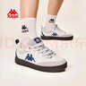 KAPPA卡帕男鞋厚底板鞋男2025秋冬新款復古休閑德訓鞋輕便百搭運動(dòng)鞋子 經(jīng)典白/鵜鶘灰 38 曬單實(shí)拍圖