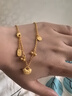 賽菲爾黃金套鏈女款足金碩果累累鎖包項鏈大吉福牌墜送生日禮物 約8.76克 約47cm 曬單實拍圖