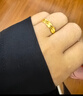 金至尊（3DG Jewellery） 黃金戒指情侶對戒相擁999足金婚戒結婚男女款活口生日禮物計價(jià) 男戒6.40克-R124003521 曬單實(shí)拍圖