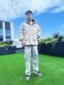 鴨鴨（YAYA）【新山系系列】羽絨服男2025冬季短款工裝戶(hù)外休閑防風(fēng)外套情侶裝 藍迷彩 L (175) 曬單實(shí)拍圖