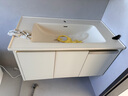 九牧（JOMOO）浴室柜陶瓷一體盆洗手盆柜組合鋁合金柜衛生間洗漱臺洗手臺A2769 【魔鏡MAX】暮云白-無(wú)龍頭100cm 曬單實(shí)拍圖
