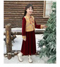 丹鳥(niǎo)王漢服女童連衣裙兒童國風(fēng)加絨裙子洋氣女寶寶新中式生日禮服旗袍裙 蝴蝶夾棉馬甲+加絨連衣裙 110 碼 曬單實(shí)拍圖