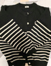 左西男童開(kāi)衫毛衣針織兒童外套2025新款男孩秋裝上衣服洋氣 黑白條140 曬單實(shí)拍圖
