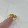 老廟精品5G琺瑯彩滾珠邊鏤空固口戒指 17#/約3.9g 曬單實(shí)拍圖