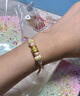 BJYL手繩編織繩手鏈可穿黃金轉運珠手工編繩粉色小桃花半成品男女紅繩 十里桃花【手腕周長(cháng)18-21cm可戴】 曬單實(shí)拍圖