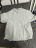 無(wú)印良品（MUJI）男式 涼感 亨利領(lǐng)短袖T恤 男士打底衫男款AC1W6C4S 淺綠色條紋 L （175/100A） 曬單實(shí)拍圖