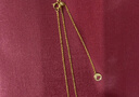 周六福18K金項鏈女O字鏈素鏈鎖骨鏈生日禮物 黃18K 約1.6g-47cm 曬單實(shí)拍圖