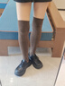 夢(mèng)娜長(cháng)筒襪女秋冬季加厚保暖中筒襪微壓顯瘦百搭過(guò)膝襪時(shí)尚大腿襪 毛圈過(guò)膝長(cháng)筒襪-深咖2 -成分不含綿羊毛 曬單實(shí)拍圖