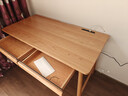 小半實(shí)木書(shū)桌日式櫻桃木書(shū)房電腦桌工作臺北歐寫(xiě)字辦公桌子閑思書(shū)桌 曬單實(shí)拍圖