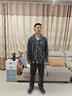 路讓宋男士珊瑚絨睡衣秋冬款加厚加絨保暖家居服男青少年學(xué)生家居服套裝 黑色 XL （建議120-140斤） 曬單實(shí)拍圖
