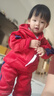 G.duck小黃鴨女童秋冬套裝加絨兒童韓版中大童運動(dòng)兩件套女孩金絲絨套裝 紅色 100碼建議身高90cm 曬單實(shí)拍圖