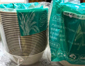 星坊一次性碗 湯碗飯碗野餐大號(hào)圓碗免洗餐具350ml50只裝 曬單實(shí)拍圖
