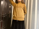 恒源祥2025新款100%純羊絨開(kāi)衫女立領(lǐng)拉鏈媽媽裝毛衣秋冬針織外套保暖 黃駝 M 建議95-108斤 曬單實(shí)拍圖