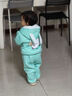 G.duck女寶寶秋冬款套裝2024新款0-4歲嬰幼兒童衣服冬季韓版兩件套童裝 山羊-水綠色 加絨 90 建議身高80-85cm年齡2-3歲cm 曬單實(shí)拍圖