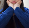 初語(yǔ)復古絞花肌理針織衫女2024秋季新款圓領(lǐng)寶藍短款通勤開(kāi)衫外套 寶藍色SML預售10-15 S 曬單實(shí)拍圖