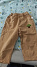 嘟嘟家兒童純棉褲子秋裝寶寶工裝褲男童長褲女童寬松休閑褲童裝 卡其100 曬單實拍圖