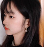 鑲鉆水滴珍珠耳釘18K金耳環(huán)輕奢高級女高貴法式925銀針耳飾小香風(fēng) 水滴珍珠 曬單實(shí)拍圖