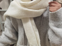 FitonTon羊毛圍巾女冬季披肩女士保暖圍巾女加厚護頸圍脖送女生禮物禮盒 曬單實(shí)拍圖
