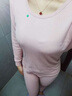FitonTon秋衣秋褲女薄款純棉保暖內衣套裝7A抗菌圓領(lǐng)棉毛衫褲 粉色 L 曬單實(shí)拍圖