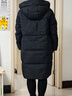 森馬（Semir）輕松|羽絨服女冬季長(cháng)款90絨子防潑水可拆卸帽面包服101724113003 曬單實(shí)拍圖