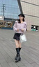 暄琰 紫色慵懶奶fufu軟糯毛衣女2025新款秋冬季針織開(kāi)衫外套穿搭 翻領(lǐng)拉鏈毛衣紫色 均碼 曬單實(shí)拍圖