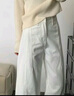 棉的美學(xué)白色闊腿牛仔褲女2025新款夏季高腰顯瘦寬松垂感直筒褲 「推薦158-164cm」極簡(jiǎn)白長(cháng)褲 M 「推薦99-115斤」 曬單實(shí)拍圖