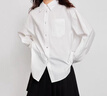 ONLY秋季休閑通勤風(fēng)立體蝴蝶結寬松長(cháng)袖襯衫女|124105029 A43 奶油白色 165/84A/M 曬單實(shí)拍圖