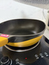 邁巴勒【抖音同款】鈦極巖鑄不粘炒鍋煎炒多用途炒菜鍋家用炒鍋耐磨32cm 曬單實(shí)拍圖