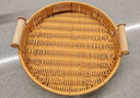 億嘉（IJARL） 藤編水果盤(pán)油炸盤(pán)客廳干果盤(pán)零食盤(pán)戶(hù)外饅頭筐托盤(pán)藤編果盤(pán) 大號 曬單實(shí)拍圖