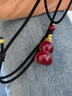 自由說(shuō)朱砂葫蘆吊墜項鏈可打開(kāi)空心瓶子轉運珠掛件護身符男款掛件配飾 朱砂吊墜 曬單實(shí)拍圖