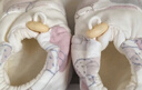 兔兔大文嬰兒鞋子0-6-12個(gè)月到1歲春秋四季款男女寶寶學(xué)步前鞋軟底腳套 笑臉藍（A類(lèi)棉里） 內長(cháng)12cm（建議0-12個(gè)月） 曬單實(shí)拍圖