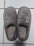 海迪洛拖鞋男大碼46.47特大號家居棉拖鞋男冬季大碼室內厚底防滑保暖棉 加厚方格拖鞋-灰色 20 46-47 適合（45-46） 偏小一碼 曬單實(shí)拍圖