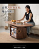 樸愫木作實(shí)木升降茶幾客廳簡(jiǎn)約家用小戶(hù)型移動(dòng)茶桌黑胡桃木兩用茶臺茶幾桌 塔塔升降茶幾丨現貨 曬單實(shí)拍圖